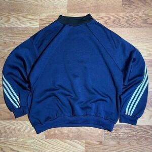 Vintage 90s Adidas Style Striped Sweater